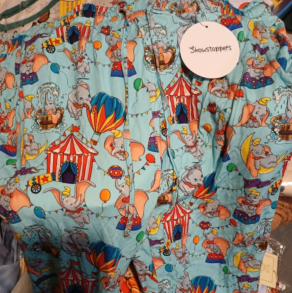 Showstoppers Dumbo Big Top Womens Bamboo Joggers NWT